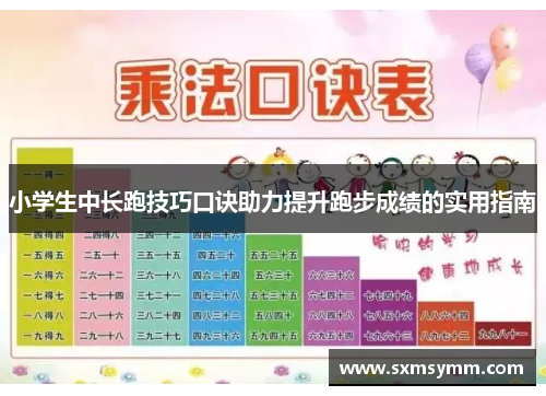 小学生中长跑技巧口诀助力提升跑步成绩的实用指南